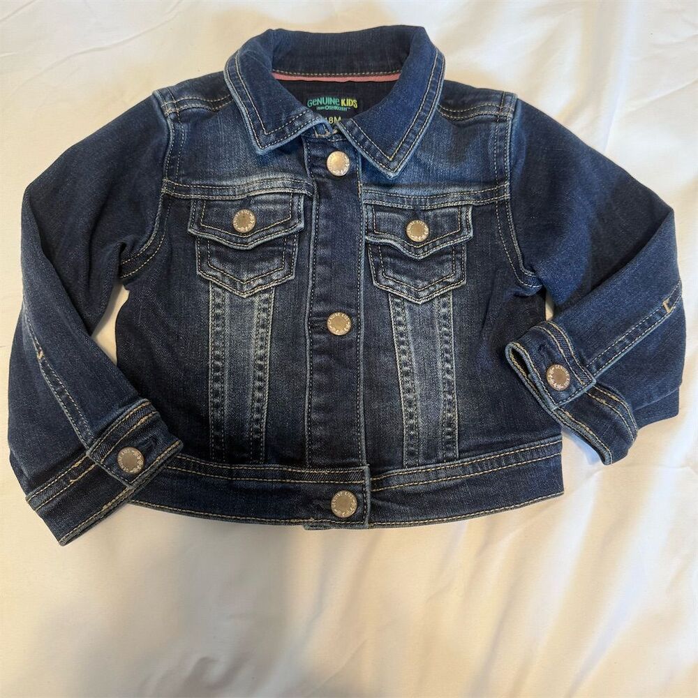Genuine Kids Denim Jean Jacket 18M Blue Button-Up Toddler Casual